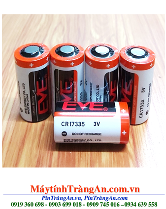 EVE CR17335; Pin nuôi nguồn EVE CR17335 lithium 3.0v 2/3A 1500mAh chính hãng _Xuất xứ China 